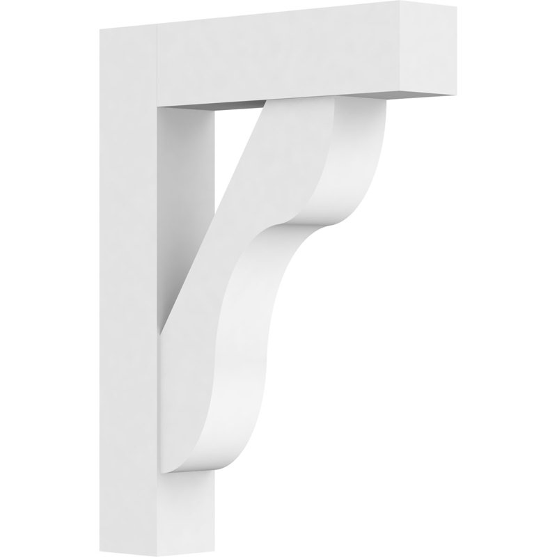 Support standard en PVC de qualité architecturale avec extrémités en bloc l 5 po x P 24 po x H 32 po