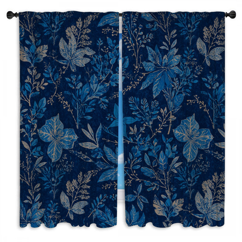 2 panneaux de rideaux de fenêtre à motif floral, 112 po x 76 po - 2 panneaux, Transparent