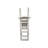 Confer Plastics Roll-Guard Adjustable A-Frame Pool Safety Ladder, Warm Gray
