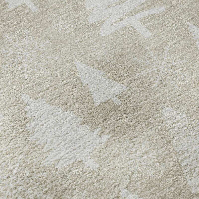 Premium Machine Washable Mayfield AMF1815 Christmas Trees Rug, Rectangle 10' x 14'