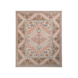 Distressed Homage Hand Knotted Wool Floral Area Rug
