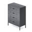 Armoire de rangement en métal avec 4 tiroirs pour le bureau, la maison et le garage