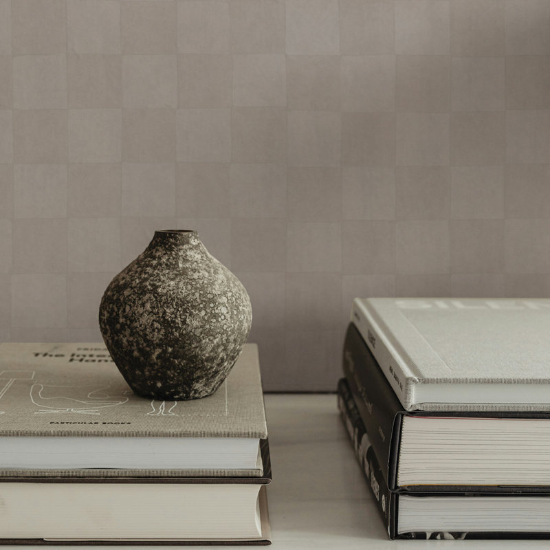 Classic Check Textured Peel and Stick Wallpaper by Jeremiah Brent, 33" L X 20.5'' W