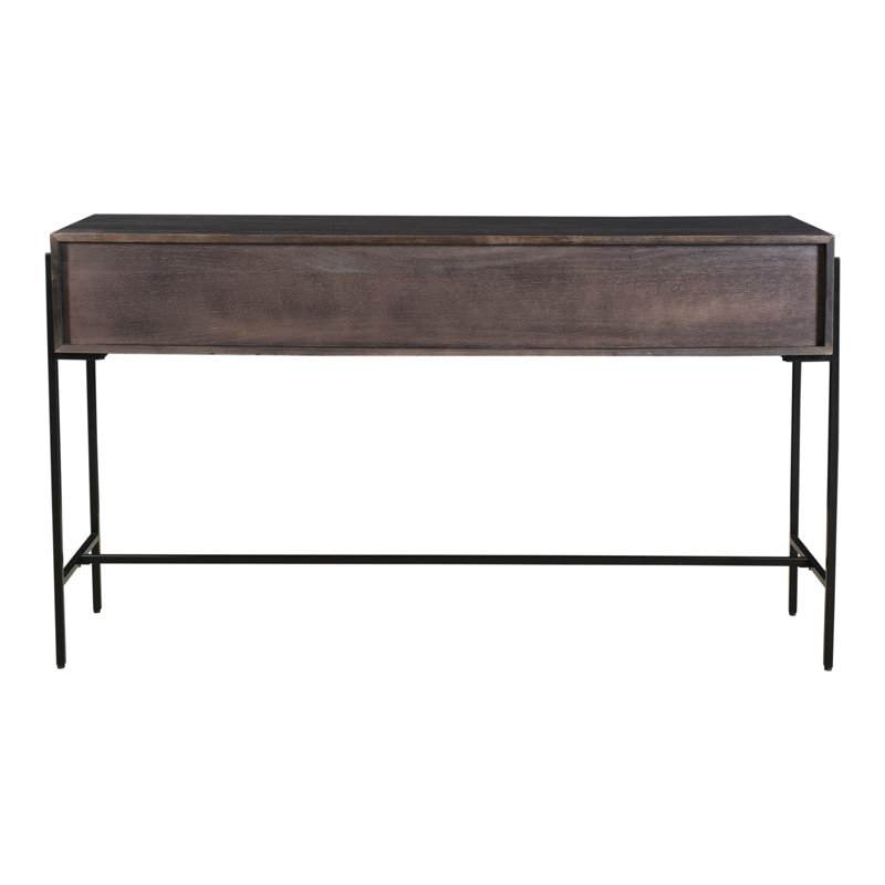 Tobin Console Table, Black/Brown