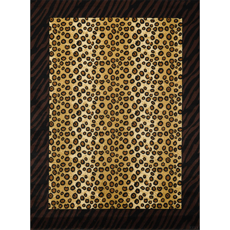 Multi Animal Print Area Rug, Runner 2'7" x 7'3"