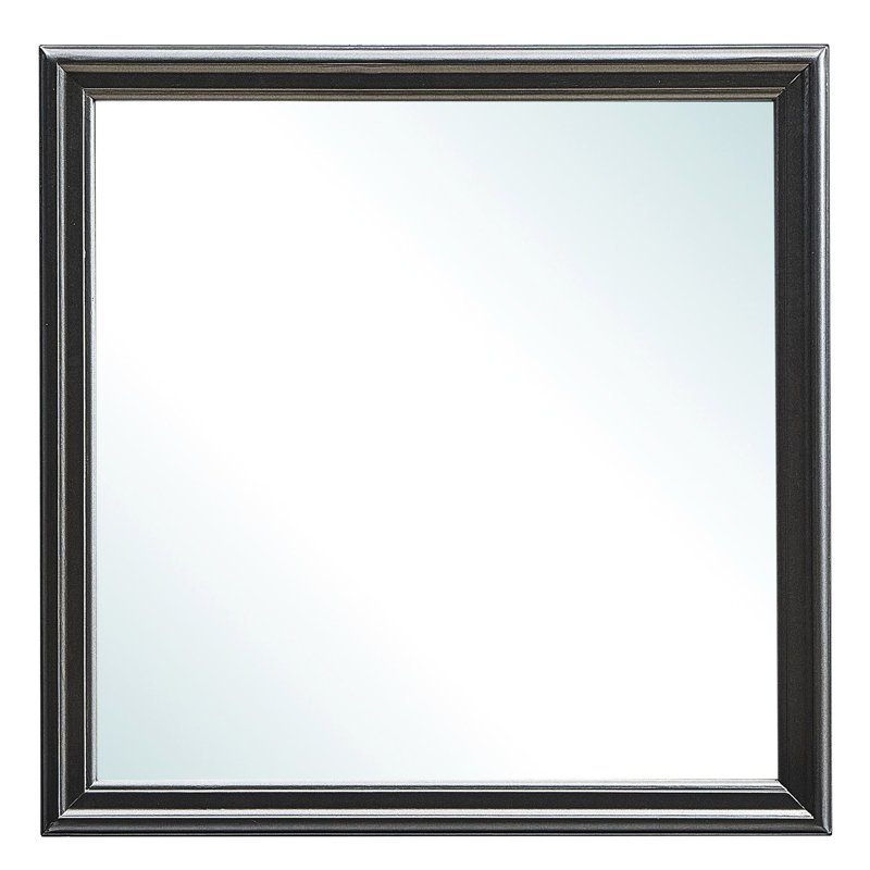 Miroir - Glory Furniture G6502-m, fascination noire, 38 po x 1 po 38 po, 22 lb, panneau de particules, décor captivant étincelant, brillant