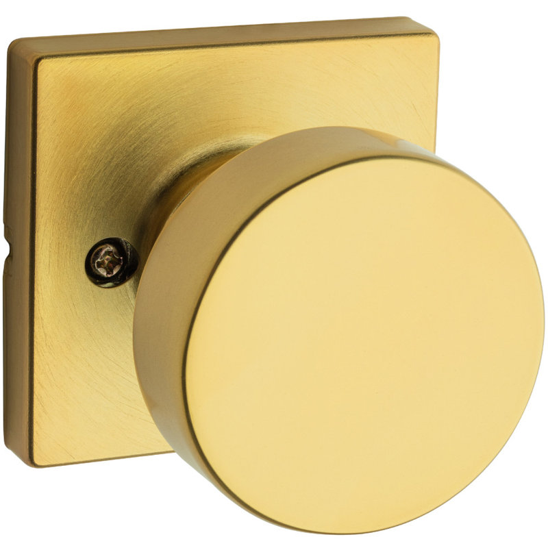 Pismo Single Dummy Circle Knob, Satin Brass