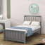 Lit plateforme simple en bois-770457885