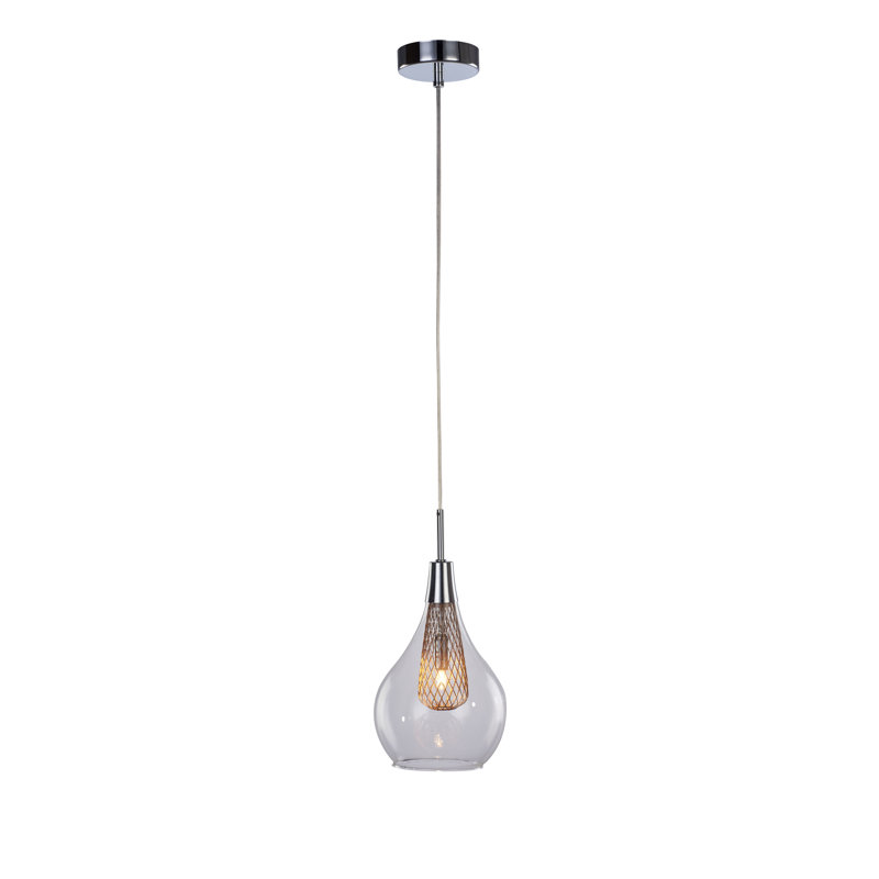 Elektra 1 - Light Chrome Teardrop Pendant