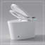 Toilette moderne et intelligente avec siège de bidet intégré, siège d'auto ouverture / fermeture de toilette intelligent, capteur de pied, affichage à DEL, veilleuse, eau chaude et sécheuse, blanc