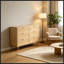 Commode d'appoint en bois avec 6 tiroirs