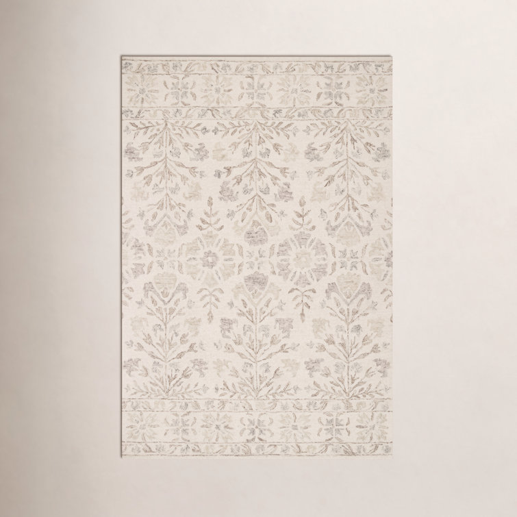 Aden Hand Hooked Wool Floral Indoor Rug