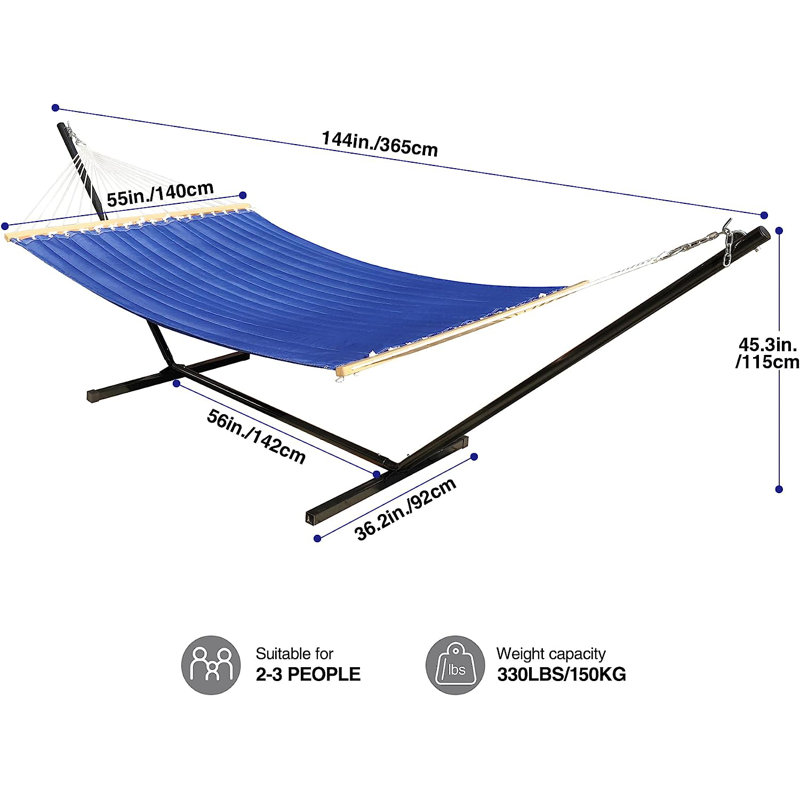 Hamac de camping double Darrias avec support