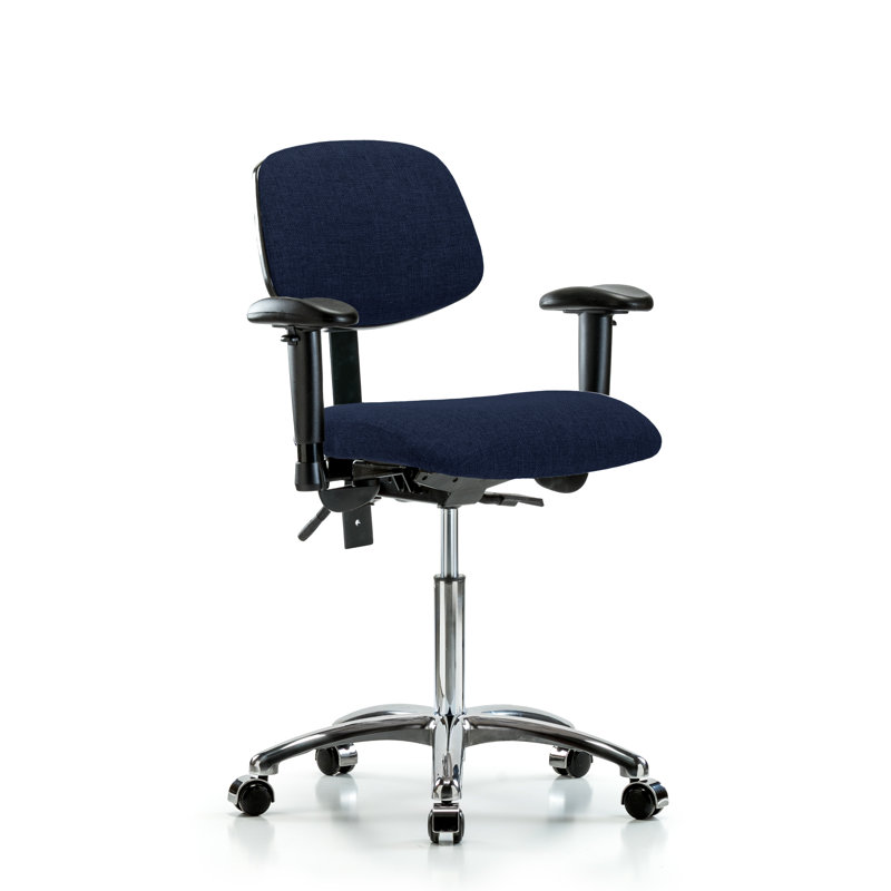 Dante Task Chair, Casters, Navy, Not Included
