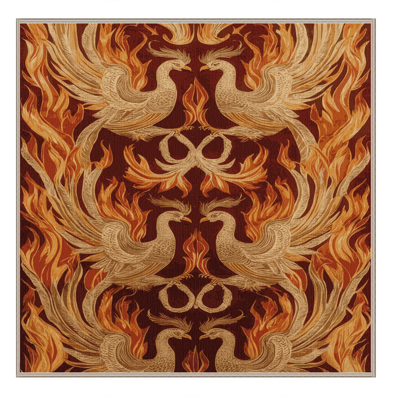 Tapis brun français lavable à la machine, Carré 4 pi