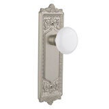 Egg & Dart Plate with White Porcelain Door Knob