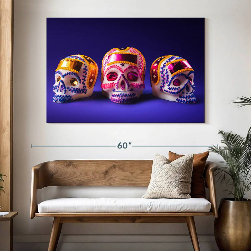 Jour des Morts, Sugar Skulls, H 34 po x l 51 po