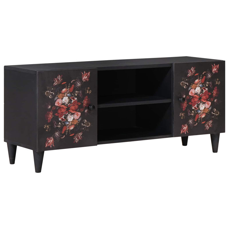 Solid Wood Rectangle Accent Cabinet