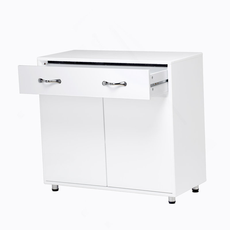 Two Door Side Table-White