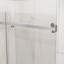 Porte de douche l 60 po x H 58 po, verre trempé transparent de 6 mm, coulissant réversible, seuil de blocage de l'eau, rouleaux à ouverture silencieuse