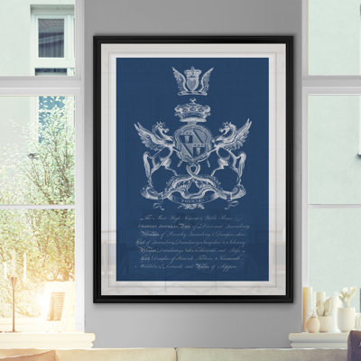 Héraldique sur marine IV - reproduction sur toile