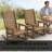 Set Of 2 Brown Outdoor Rocking Chairs, Hdpe Porch Rockers With High Sloped Back, Recessed Armrests, Weather-resistant Patio Furniture For Balcony, Garden, Living Room, 265 Lbs Capacity-316682791