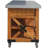 Faiyaz Transitional 3-Drawer Rectangular Kitchen Cart in Antique Oak,Kitchen Island,Coffee Cart
