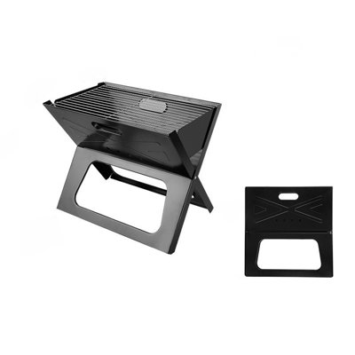 17.3 In. X 11.2 In. Steel Folding Charcoal Grill, X-Frame Portable Camping Tailgating