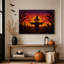«Jack O Lantern Scarecrow In Cornfield At Sunset», art mural sur toile-580650277