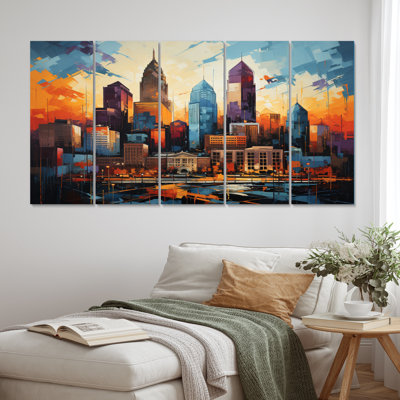 " City Charlotte Collage IV " 5 - Pieces
