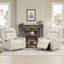 Fauteuil inclinable électrique double en cuir véritable avec repose-tête électrique Olathe-1431078770