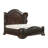 Rise 4 Piece Queen Bedroom Set, Arched Wing Design, Leatherette Padding, Brown