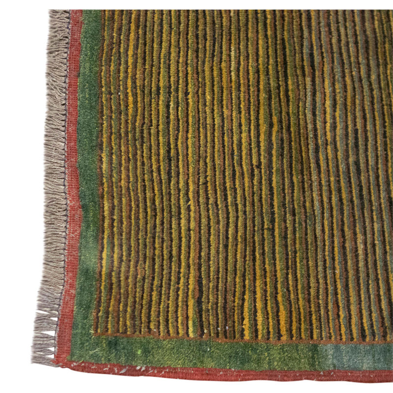 Hand Knotted Wool Area Rug in Multi