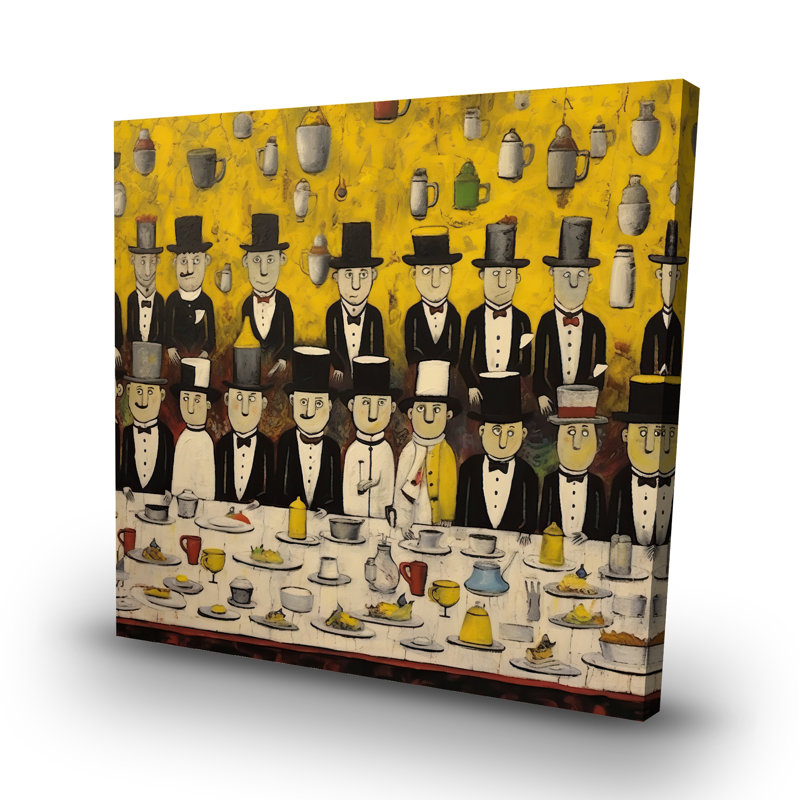 Discreet banquet - 32"x32" art on canvas