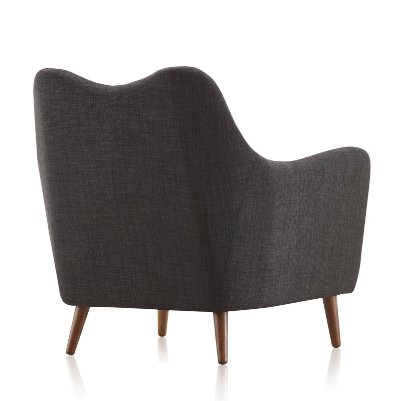 Fauteuil en lin touffeté de 57,5 po Shuford, Anthracite