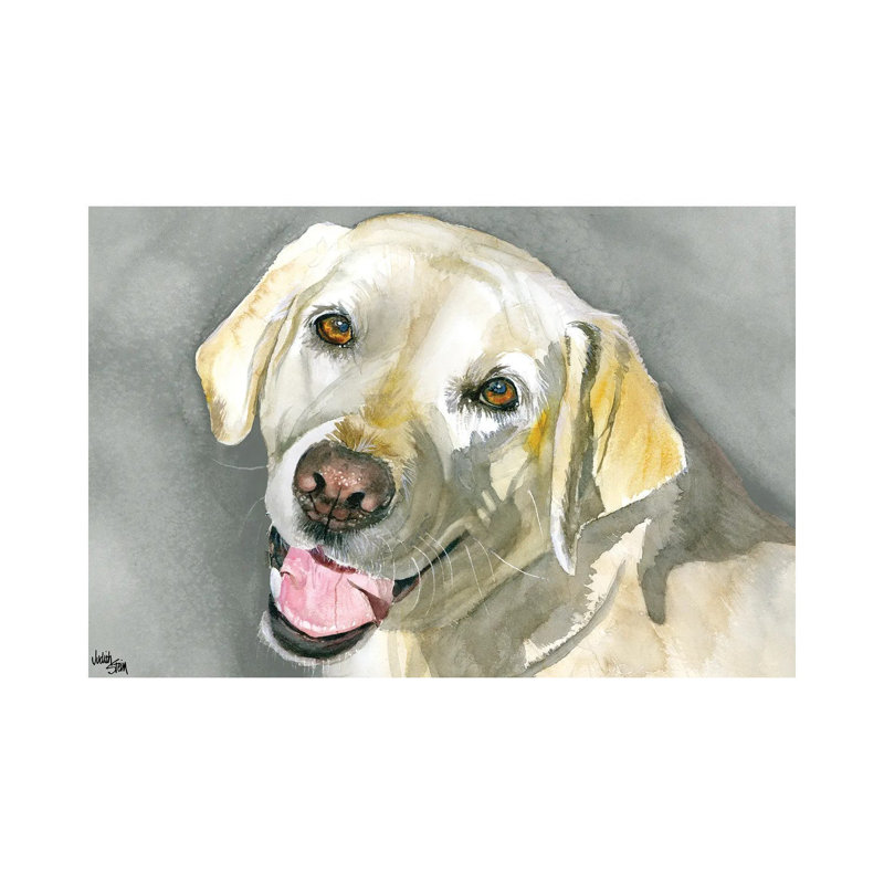 Sassy Lady - Yellow Labrador Retriever by Judith Stein - Wrapped Canvas Painting