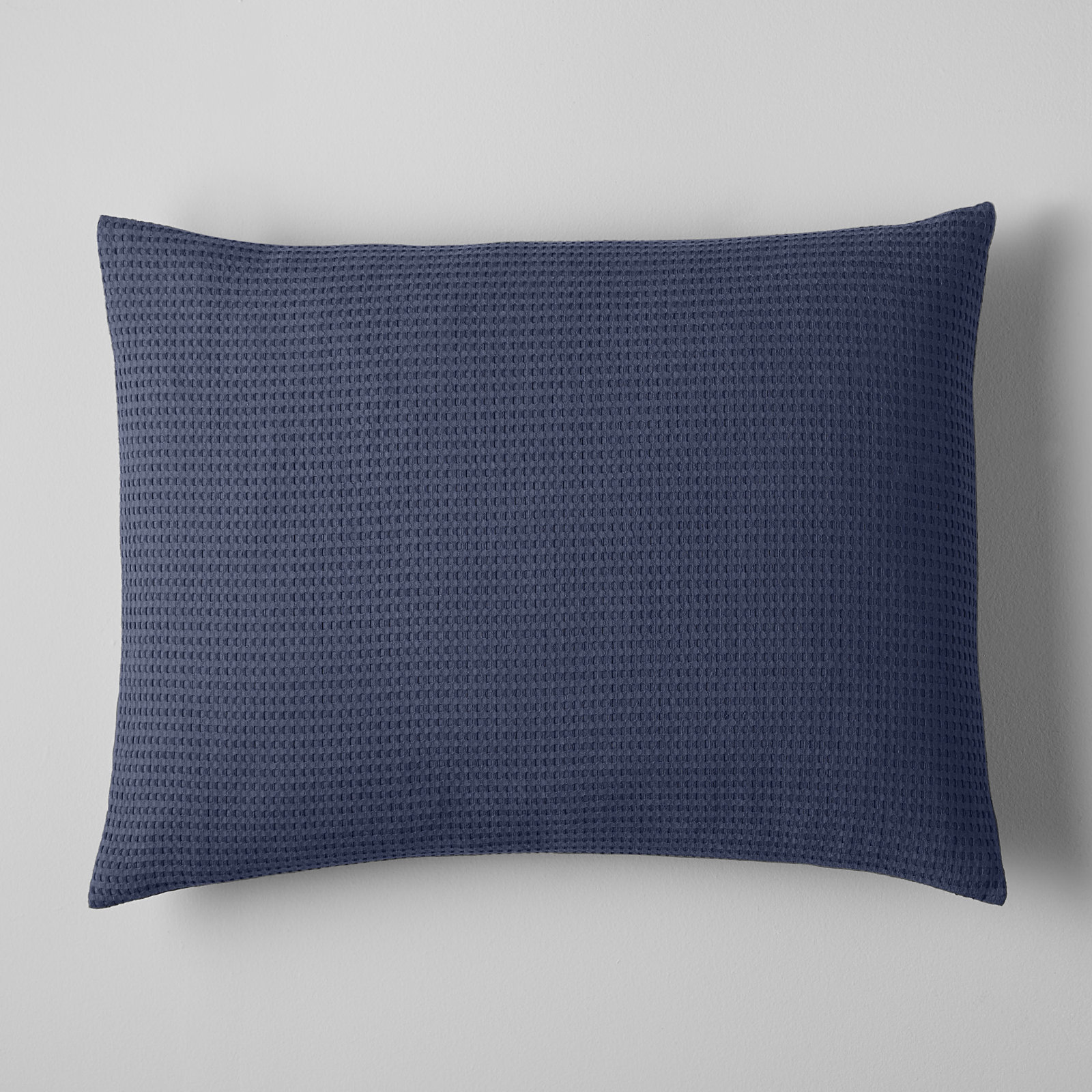 Felix Waffle Cotton Comforter Set, Full / Queen Comforter + 2 Standard Shams, Midnight Navy