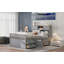 Structure de lit plateforme double avec rangement - aucun sommier nécessaire, gris, robuste et amp; Durable-2121745927