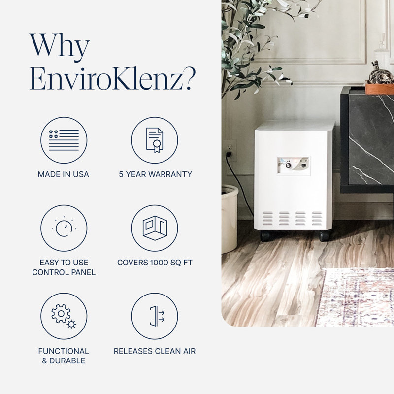 White HEPA Filter Air Purifier with Odor Absorbing Technology