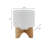 5" CHEVRON PLANTER W/ STAND, WHITE-866567510