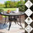 Round Outdoor Dining Table Umbrella Hole , 48.03 " W 48.03 " D