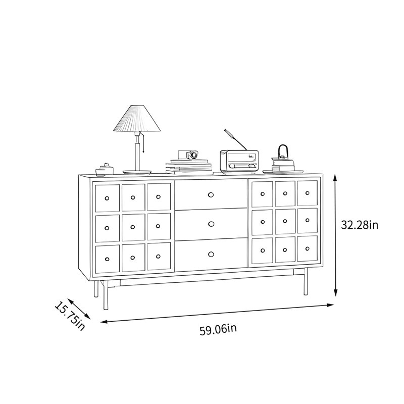 Grande armoire de rangement dans le salon