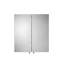600 mm W 690 mm H Surface Mirrored Bathroom Cabinets with Mirror and 2 Adjustable Shelves