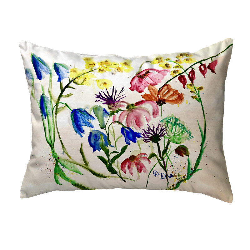 Housse et insert de coussin décoratif rectangulaire en polyester pour l'extérieur, H 11 po x l 14 po