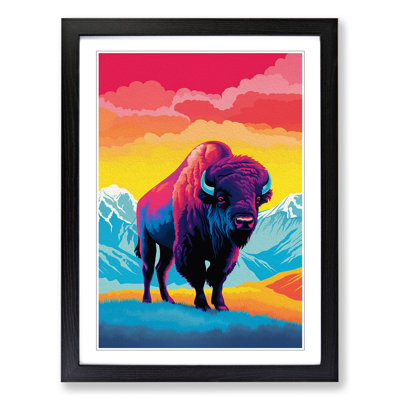 Buffalo Colour Field Art - Framed Print