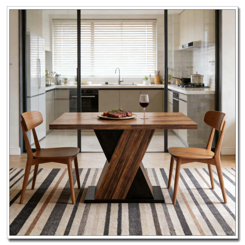 X Shaped Design Dining Table