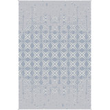 Geometric Hand-Knotted Wool Gray/White Area Rug