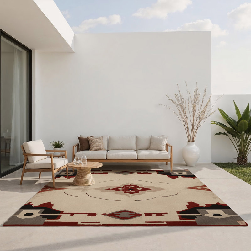 Tapis intérieur et extérieur ciselé, Rectangulaire 8 pi x 10 pi