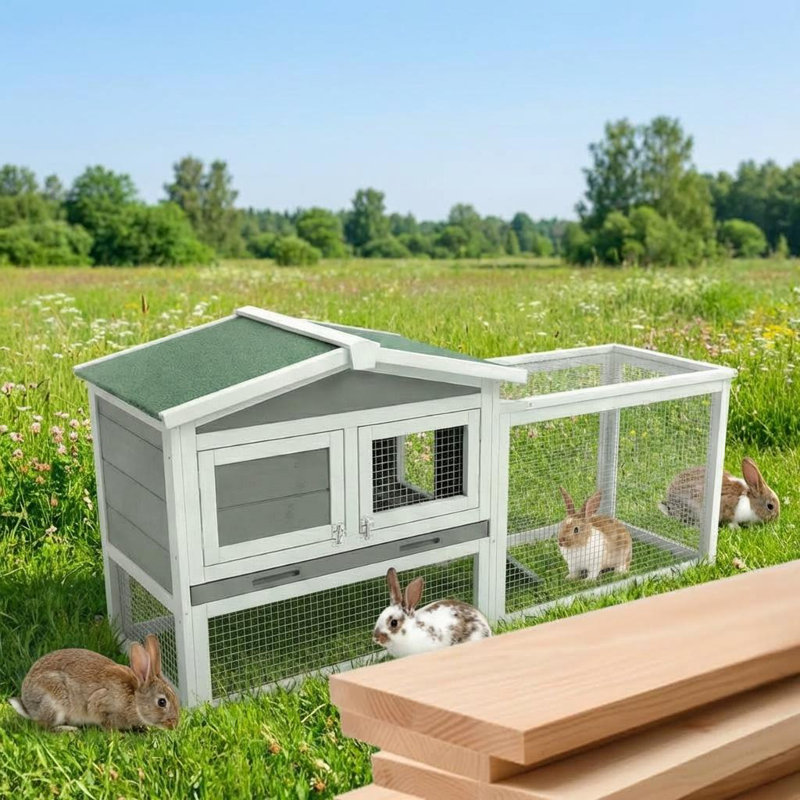 Rabbit Playpen, White/Grey