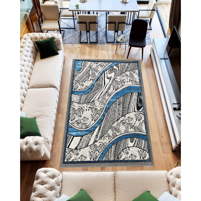 Ciceri Modern Abstract Contemporary 5X7 Rug For Living Room Bedroom